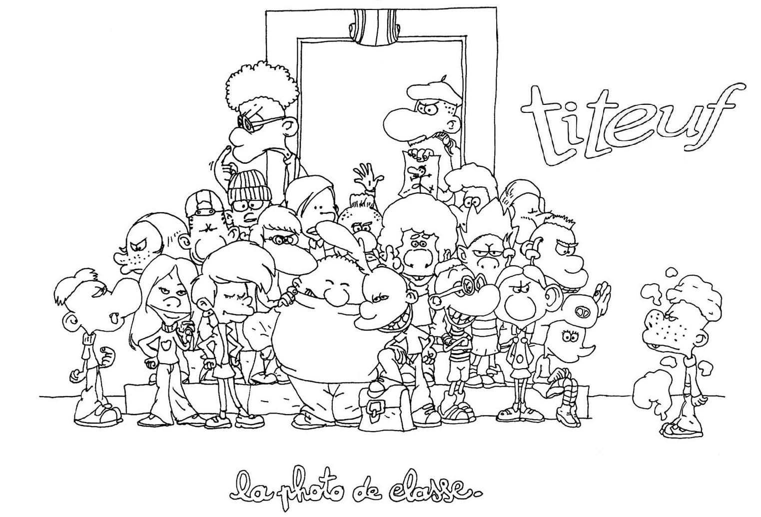 coloriage la photo de classe de titeuf